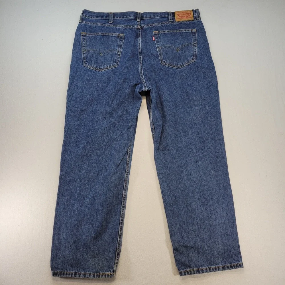 Levi's 550 Jeans Mens 42x30 Blue Relaxed Tapered Leg Medium Wash Denim